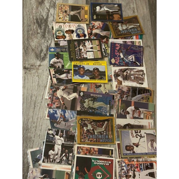 (60) Barry Bonds Lot MLB Baseball Cards The Man Who Hit 73 HR’s In A Season - Picture 2 of 3